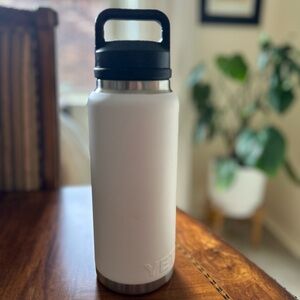 YETI White and Black Insulated Bottle